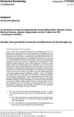 Antwort der Bundesregierung - Deutscher Bundestag