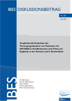 Vergleichende Evaluation der Versorgungssituation von Patienten mit HIV/AIDS in Großbritannien (mit Fokus auf England), in der Schweiz und in ...
