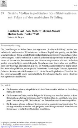 29 Soziale Medien in politischen Konfliktsituationen
