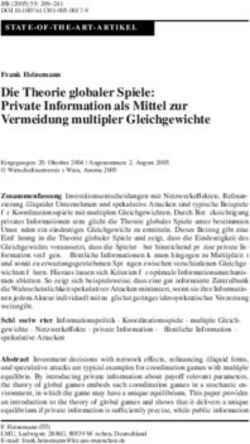 Die Theorie globaler Spiele: Private Information als Mittel zur Vermeidung multipler Gleichgewichte