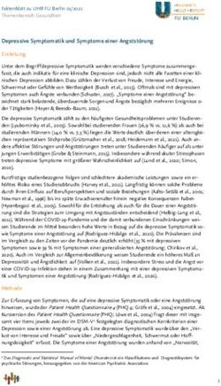 Depressive Symptomatik und Symptome einer Angststörung