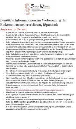 Ben&ouml;tigte Informationen zur Vorbereitung der Einkommenssteuererkl&auml;rung (Spanien): Angaben zur Person