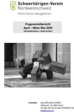 Programm&uuml;bersicht April - Mitte Mai 2020 - (Anmeldetalons s. letzte Seiten) - K - Schwerh&ouml;rigen ...