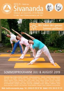 SOMMERPROGRAMM JULI & AUGUST 2019 - Sivananda Yoga Berlin