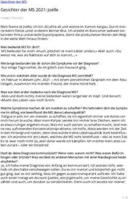 Gesichter der MS 2021: Joëlle - Schweizerische ...