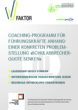 COACHING-PROGRAMM F&Uuml;R F&Uuml;HRUNGSKR&Auml;FTE ANHAND EINER KONKRETEN PROBLEM-STELLUNG "SCHULABBRECHER-QUOTE SENKEN"