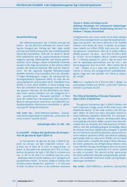 Die klinische Variabilit&auml;t der Glukosetransporter Typ 1 (Glut1)-Syndrome