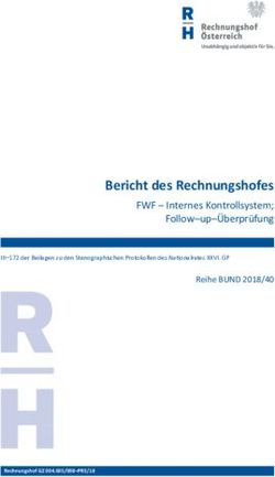 Bericht des Rechnungshofes - FWF - Internes Kontrollsystem; Follow-up-&Uuml;berpr&uuml;fung - Der Rechnungshof