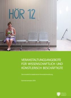 VERANSTALTUNGSANGEBOTE FÜR WISSENSCHAFTLICH UND KÜNSTLERISCH BESCHÄFTIGTE - Servicestelle für akademische Personalentwicklung Sommersemester 2019 ...
