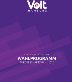 WAHLPROGRAMM BÜRGERSCHAFTSWAHL 2020 - Hamburg Made in Europe - Volt Europa