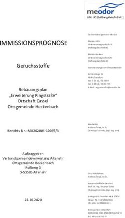 IMMISSIONSPROGNOSE Geruchsstoffe - Bebauungsplan - Verbandsgemeinde Altenahr