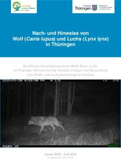 Nach- und Hinweise von Wolf (Canis lupus) und Luchs (Lynx lynx) in Th&uuml;ringen - Th&uuml;ringer Ministerium f&uuml;r Umwelt, Energie und ...