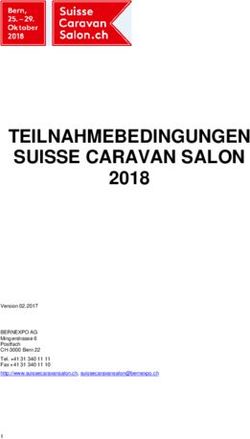 TEILNAHMEBEDINGUNGEN SUISSE CARAVAN SALON 2018