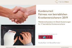 Kundenurteil: Fairness von betrieblichen Krankenversicherern 2019