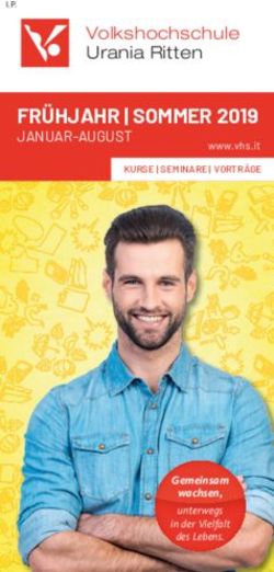 FR&Uuml;HJAHR | SOMMER 2019 - JANUAR-AUGUST Volkshochschule Urania Ritten