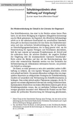 Schuldeingest&auml;ndnis ohne Hoffnung auf Vergebung? - Zu einer neuen Form &ouml;ffentlicher Rituale