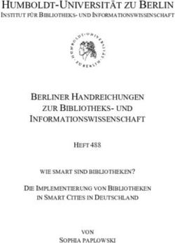 HUMBOLDT-UNIVERSITÄT ZU BERLIN - INSTITUT FÜR BIBLIOTHEKS- UND INFORMATIONSWISSENSCHAFT