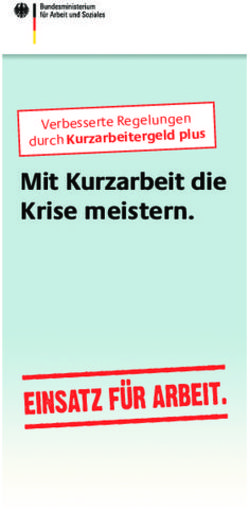 Mit Kurzarbeit die Krise meistern - durch Kurzarbeitergeld plus Verbesserte Regelungen