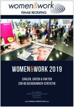Women&work 2019 Zahlen, Daten & Fakten zur Besucherinnen-Statistik - FEMALE RECRUITING