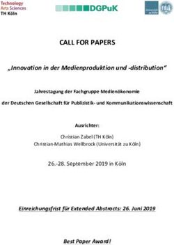 CALL FOR PAPERS "Innovation in der Medienproduktion und -distribution" - Tagung ...