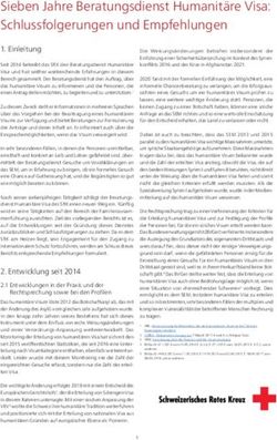 Sieben Jahre Beratungsdienst Humanit&auml;re Visa: Schlussfolgerungen und Empfehlungen