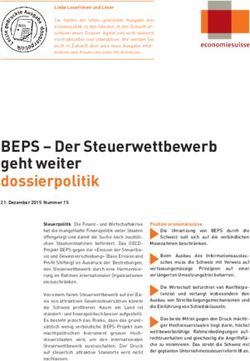 BEPS - Der Steuerwettbewerb geht weiter dossierpolitik - Economiesuisse