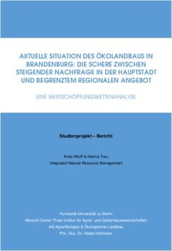 AKTUELLE SITUATION DES ÖKOLANDBAUS IN BRANDENBURG: DIE SCHERE ZWISCHEN STEIGENDER NACHFRAGE IN DER HAUPTSTADT UND BEGRENZTEM REGIONALEN ANGEBOT ...