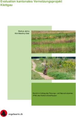 Evaluation kantonales Vernetzungsprojekt Klettgau