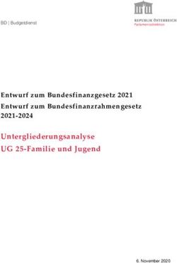 Untergliederungsanalyse UG 25-Familie und Jugend - Entwurf zum Bundesfinanzgesetz 2021 Entwurf zum Bundesfinanzrahmengesetz 2021-2024 - Parlament