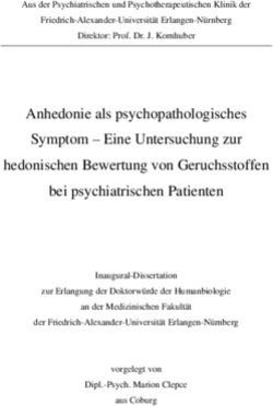 Anhedonie als psychopathologisches Symptom - Eine Untersuchung zur hedonischen Bewertung von Geruchsstoffen bei psychiatrischen Patienten
