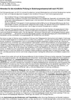 Hinweise für die mündliche Prüfung in Erziehungswissenschaft nach PO 2011 - Rolf Göppel