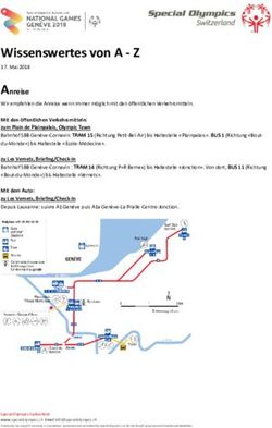Wissenswertes von A - Z - National Summer Games Genève 2018