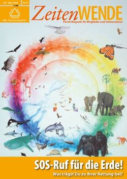 ZeitenWENDE - SOS-Ruf für die Erde! Was trägst Du zu ihrer Rettung bei? - Tierschutzpartei