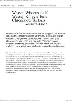 Wessen Wissenschaft? Wessen K&ouml;rper? Eine Chronik der Klitoris Samira Amos - ETH Z&uuml;rich