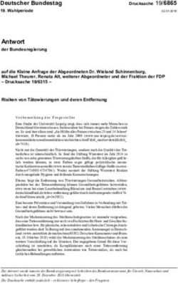 Antwort der Bundesregierung - Deutscher Bundestag