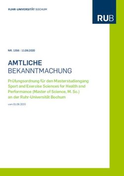 AMTLICHE BEKANNTMACHUNG - Pr&uuml;fungsordnung f&uuml;r den Masterstudiengang Sport and Exercise Sciences for Health and Performance Master of Science, M ...