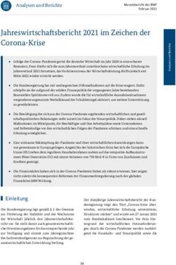 Jahreswirtschaftsbericht 2021 im Zeichen der Corona-Krise - Bundesfinanzministerium