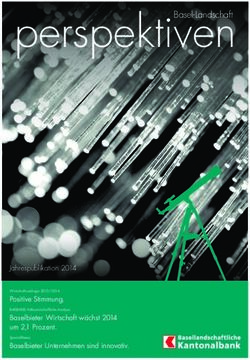 PerspektivenBasel-Landschaft - Positive Stimmung. Baselbieter Wirtschaft w&auml;chst 2014 um 2,1 Prozent - BLKB