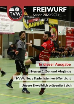 FREIWURF - In dieser Ausgabe Herren 1: Zu- und Abgänge HVW: Neue Kaderlisten veröffentlicht - TV Weingarten Handball e.V.