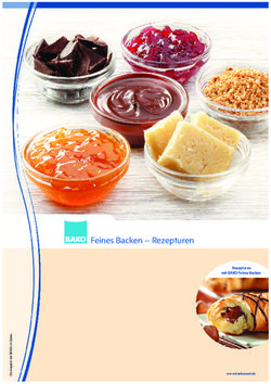 Feines Backen - Rezepturen