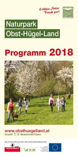 Programm 2018 Naturpark Obst-Hügel-Land - www.obsthuegelland.at - Naturpark Obst-Hügel-Land