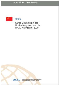 China Kurze Einführung in das Hochschulsystem und die DAAD-Aktivitäten