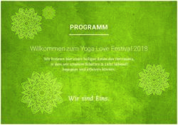 PROGRAMM Willkommen zum Yoga Love Festival 2018 - Wir sind Eins.