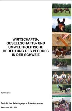 WIRTSCHAFTS-, GESELLSCHAFTS- UND UMWELTPOLITISCHE BEDEUTUNG DES PFERDES IN DER SCHWEIZ - Bericht der Arbeitsgruppe Pferdebranche